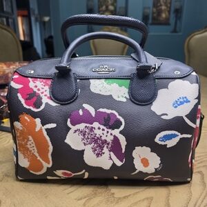 Coach Rawan Style Navy with Multicolor Floral Design